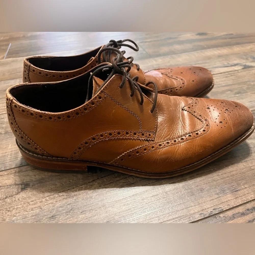 Florsheim Tan Leather Oxford Shoes